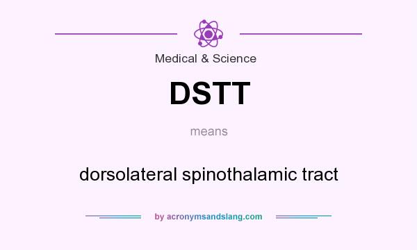 What does DSTT mean? It stands for dorsolateral spinothalamic tract