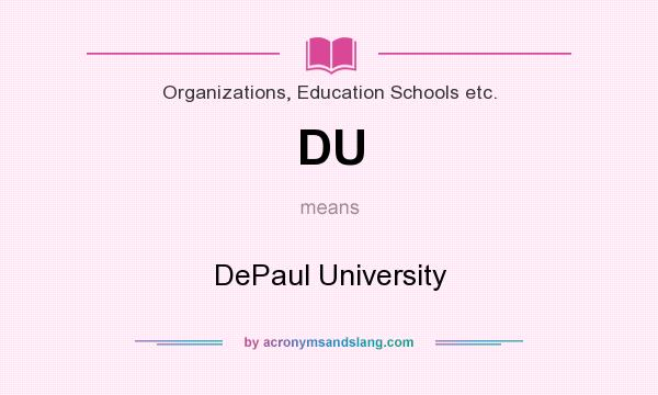What does DU mean? It stands for DePaul University