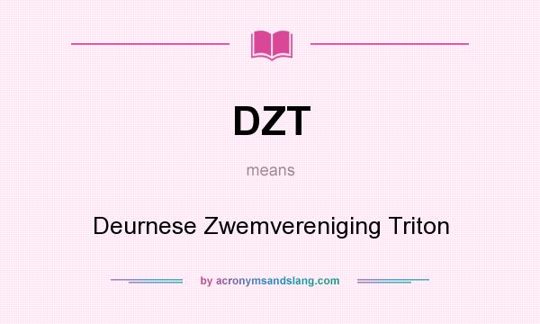What does DZT mean? It stands for Deurnese Zwemvereniging Triton