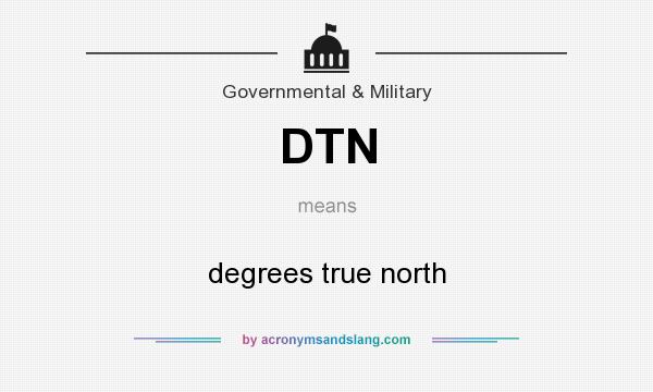 What does DTN mean? It stands for degrees true north