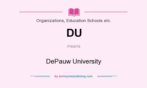 What does DU mean? It stands for DePauw University