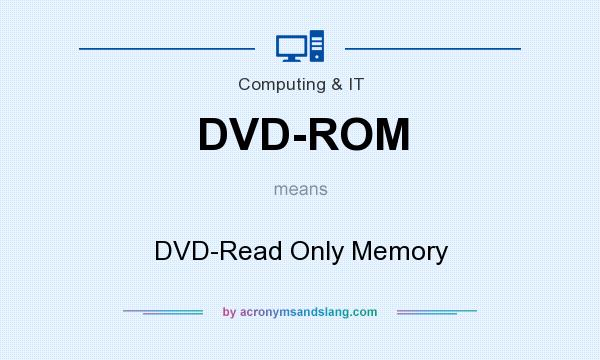 What does DVD-ROM mean? It stands for DVD-Read Only Memory