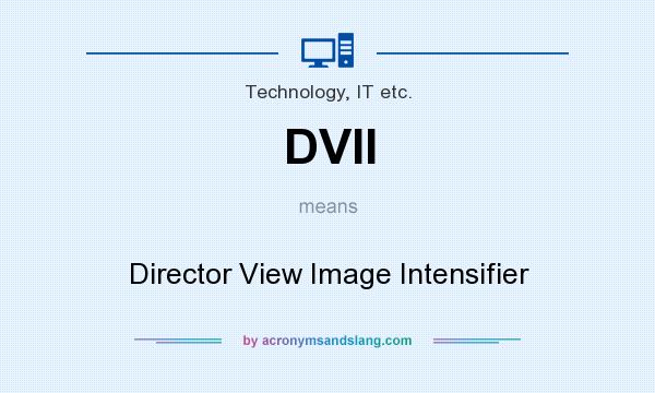 What does DVII mean? It stands for Director View Image Intensifier