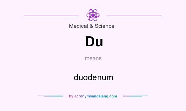 What does Du mean? It stands for duodenum
