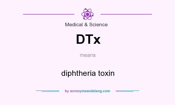 What does DTx mean? It stands for diphtheria toxin