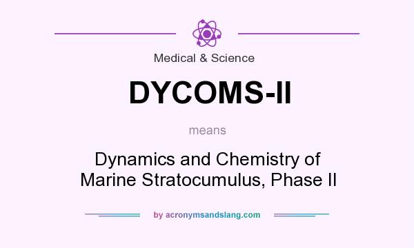 What does DYCOMS-II mean? It stands for Dynamics and Chemistry of Marine Stratocumulus, Phase II