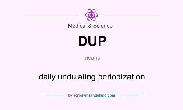 What does DUP mean? It stands for daily undulating periodization