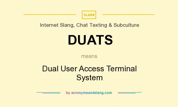 What does DUATS mean? It stands for Dual User Access Terminal System