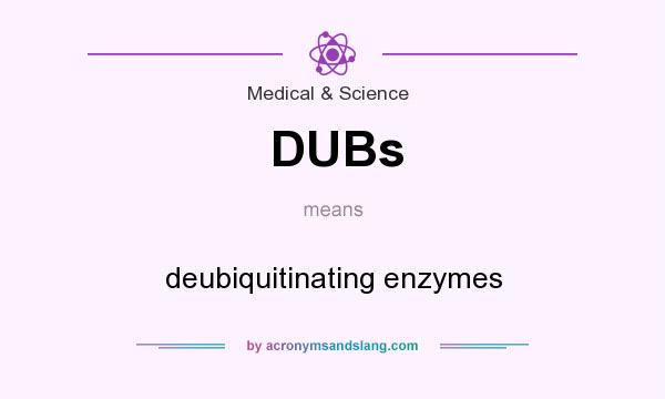 What does DUBs mean? It stands for deubiquitinating enzymes