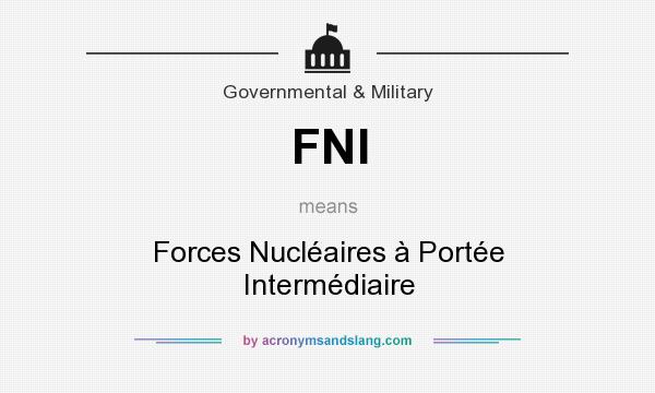 What does FNI mean? It stands for Forces Nucléaires à Portée Intermédiaire
