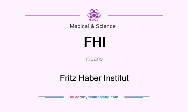 What does FHI mean? It stands for Fritz Haber Institut