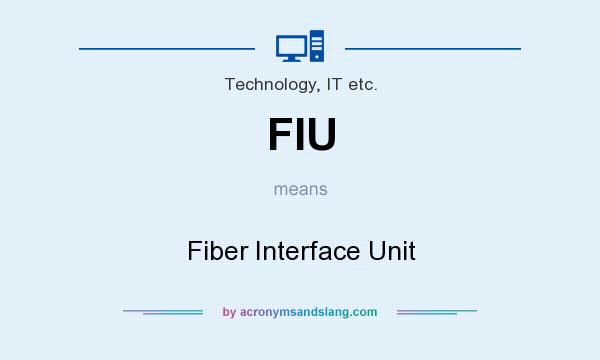 What does FIU mean? It stands for Fiber Interface Unit