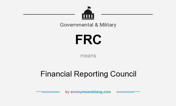 What does FRC mean? It stands for Financial Reporting Council