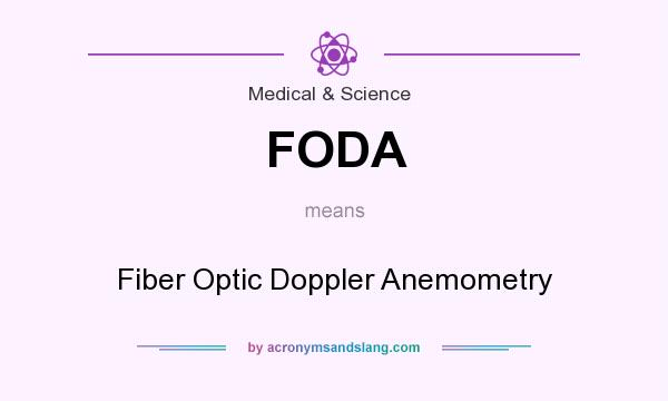 What does FODA mean? It stands for Fiber Optic Doppler Anemometry