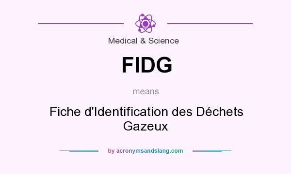 What does FIDG mean? It stands for Fiche d`Identification des Déchets Gazeux