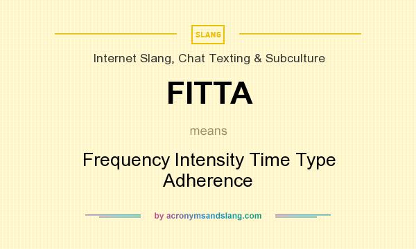 What does FITTA mean? It stands for Frequency Intensity Time Type Adherence
