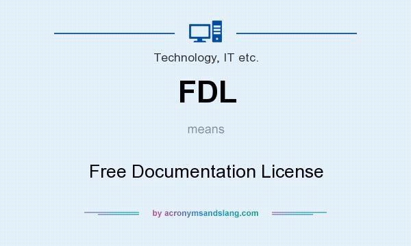 What does FDL mean? It stands for Free Documentation License