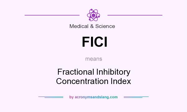 What does FICI mean? It stands for Fractional Inhibitory Concentration Index