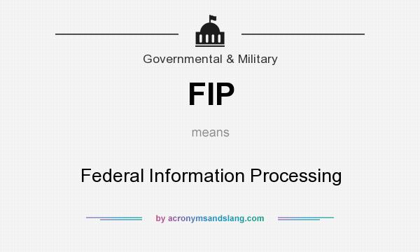 What does FIP mean? It stands for Federal Information Processing