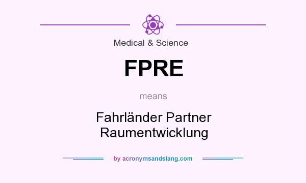 What does FPRE mean? It stands for Fahrländer Partner Raumentwicklung
