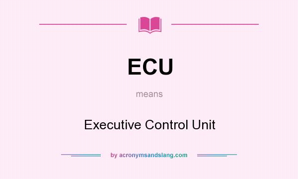 What does ECU mean? It stands for Executive Control Unit