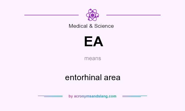 What does EA mean? It stands for entorhinal area
