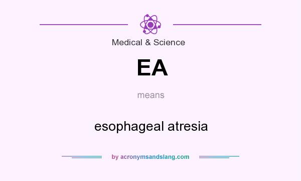 What does EA mean? It stands for esophageal atresia