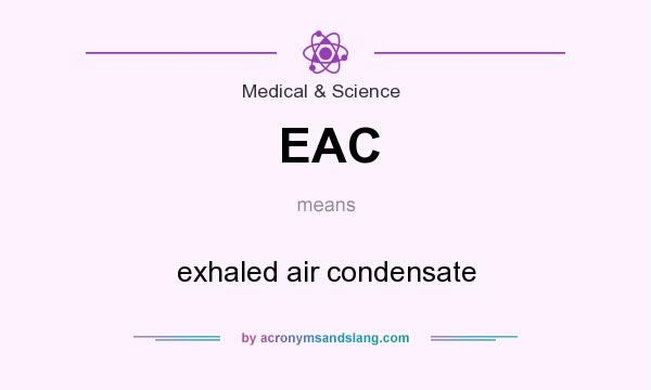 What does EAC mean? It stands for exhaled air condensate