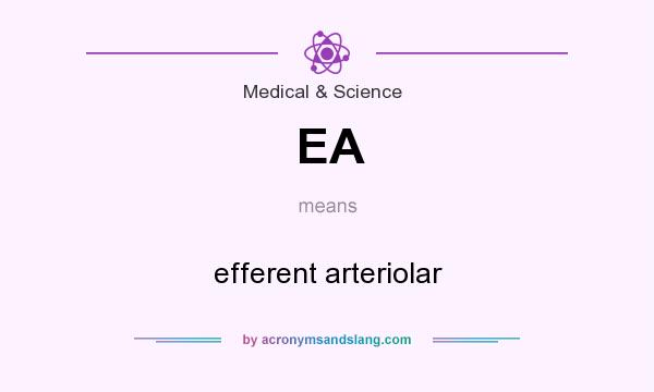 What does EA mean? It stands for efferent arteriolar