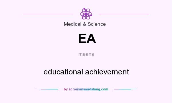 What does EA mean? It stands for educational achievement
