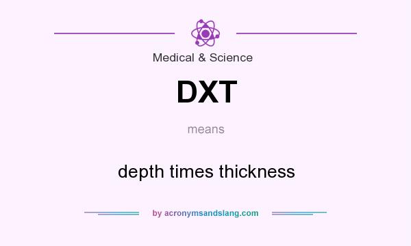 What does DXT mean? It stands for depth times thickness
