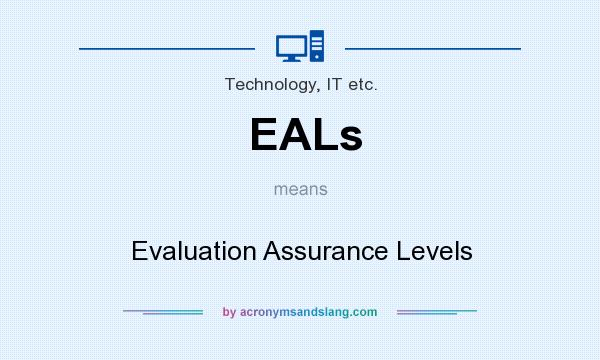 What does EALs mean? It stands for Evaluation Assurance Levels