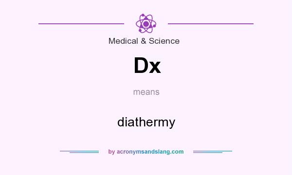 What does Dx mean? It stands for diathermy