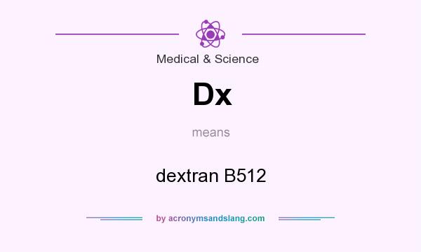 What does Dx mean? It stands for dextran B512