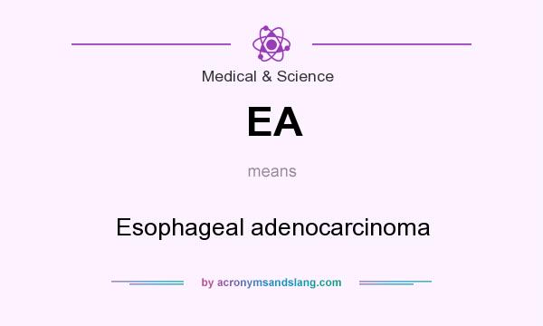 What does EA mean? It stands for Esophageal adenocarcinoma