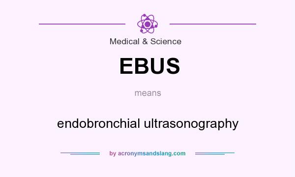 What does EBUS mean? It stands for endobronchial ultrasonography