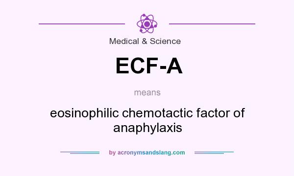 What does ECF-A mean? It stands for eosinophilic chemotactic factor of anaphylaxis