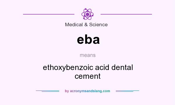 What does eba mean? It stands for ethoxybenzoic acid dental cement