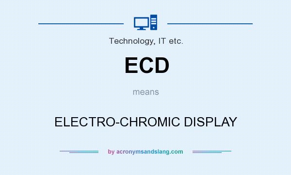 What does ECD mean? It stands for ELECTRO-CHROMIC DISPLAY