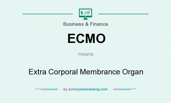 What does ECMO mean? It stands for Extra Corporal Membrance Organ