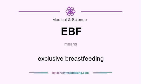 What does EBF mean? It stands for exclusive breastfeeding