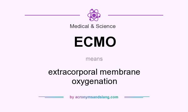 What does ECMO mean? It stands for extracorporal membrane oxygenation