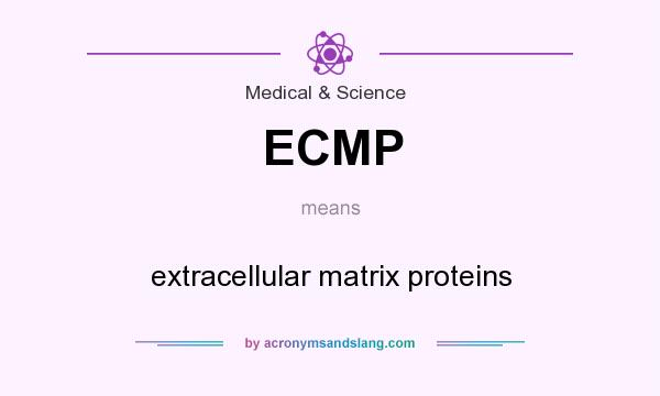 What does ECMP mean? It stands for extracellular matrix proteins