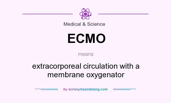 What does ECMO mean? It stands for extracorporeal circulation with a membrane oxygenator