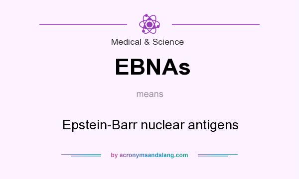 What does EBNAs mean? It stands for Epstein-Barr nuclear antigens