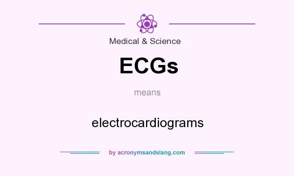 What does ECGs mean? It stands for electrocardiograms