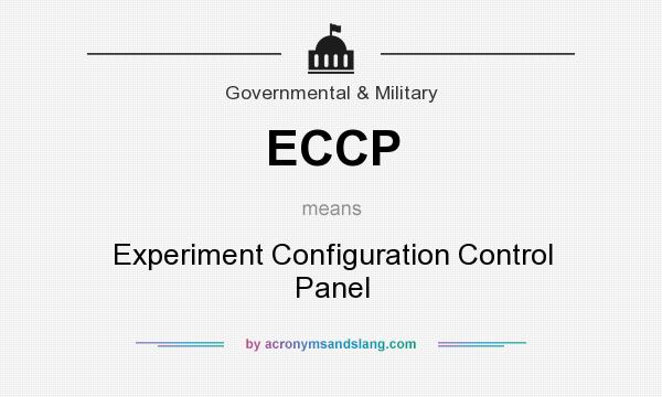 What does ECCP mean? It stands for Experiment Configuration Control Panel