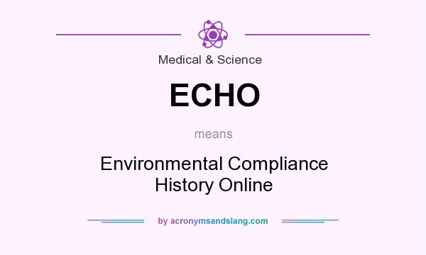 What does ECHO mean? It stands for Environmental Compliance History Online