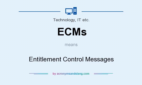 What does ECMs mean? It stands for Entitlement Control Messages