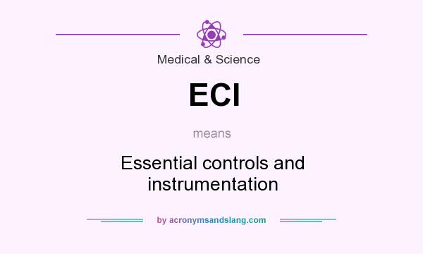What does ECI mean? It stands for Essential controls and instrumentation